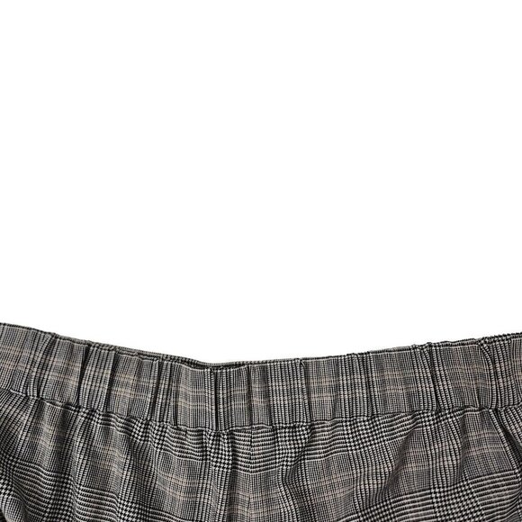 Babaton Womens Atelier Plaid Conan Crop Pants 6 Gray Academia Pull On High-Rise - Picture 7 of 11